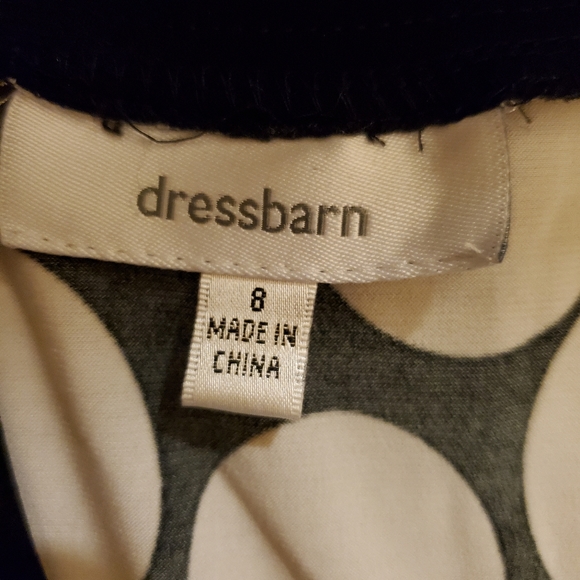 Dressbarn Polka dot black and white fit n flare size 8 - Picture 7 of 9